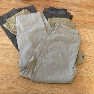 Eddie Bauer Men's Quick Dry Pants - Gray, Tan, and Olive